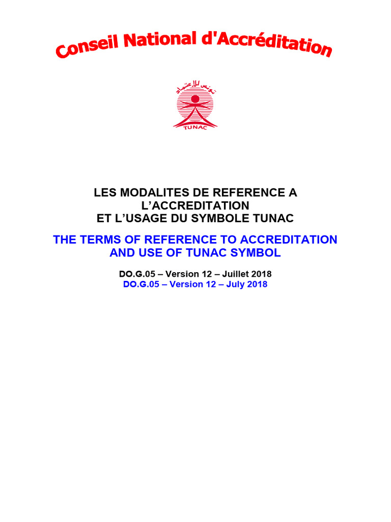 Modalités d'Accréditation TUNAC | PDF | Management de la qualité