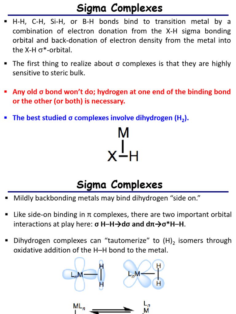 Understanding Sigma Complexes in Chemistry | PDF | Coordination Complex ...