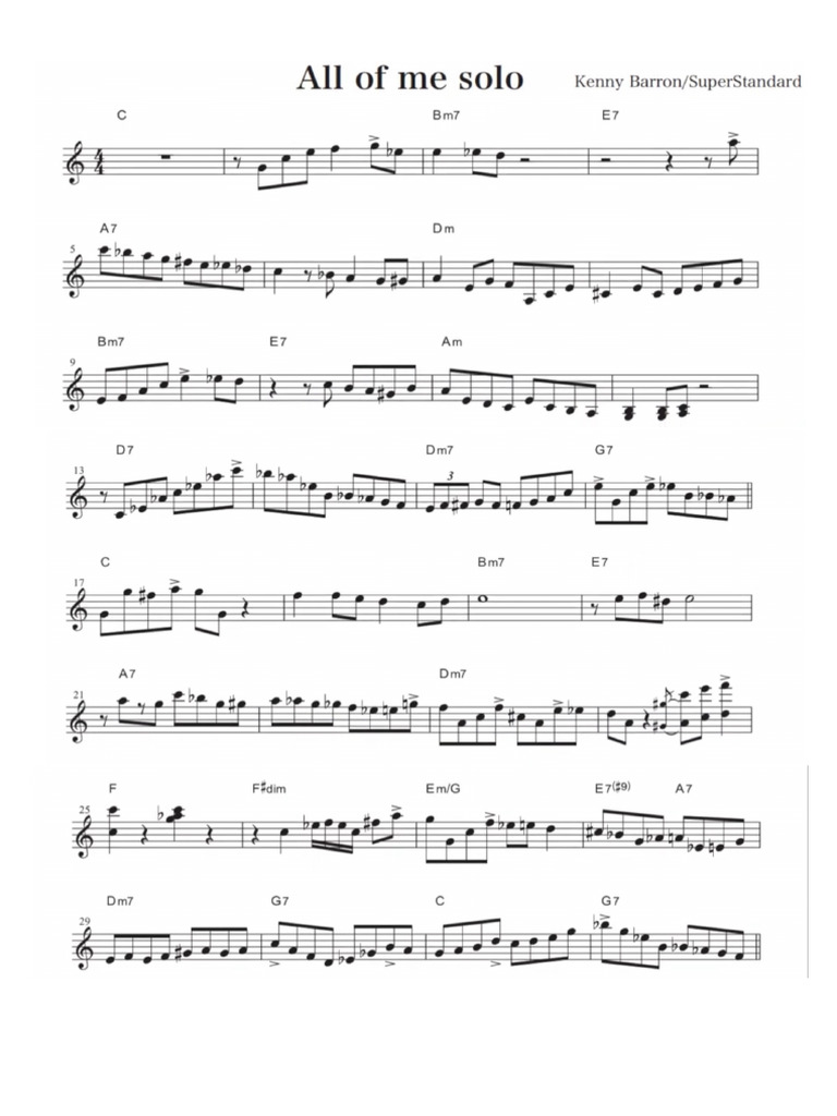 All of Me - Kenny Barron | PDF