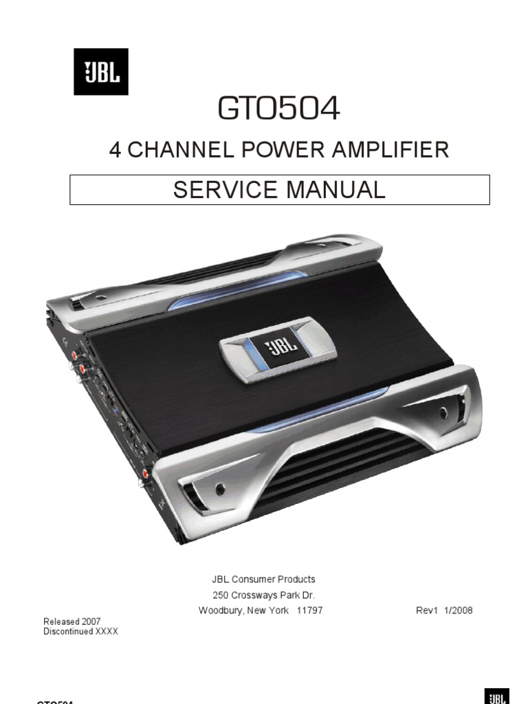 Jbl-GTO504 Caramp | | Amplifier