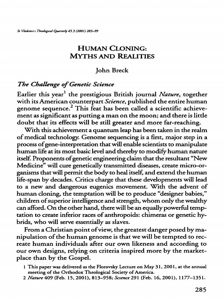 Human Cloning: Ethical Implications | PDF | Cloning | Embryo