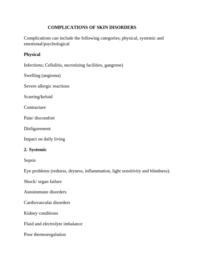 No 2 Skin Complications - 112751 | PDF