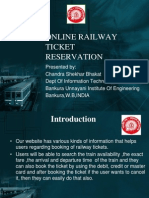 ONLINE RAILWAY TICKET RESERVATION SYSTEM BY CHANDRA SHEKHAR BHAKAT