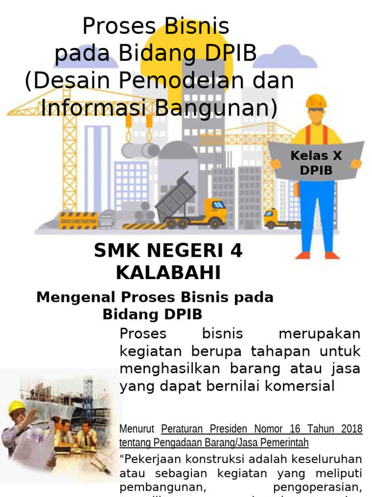 Proses Bisnis di Bidang DPIB Konstruksi | PDF