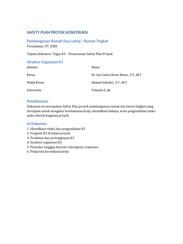 SafetyPlan PT ICBB | PDF