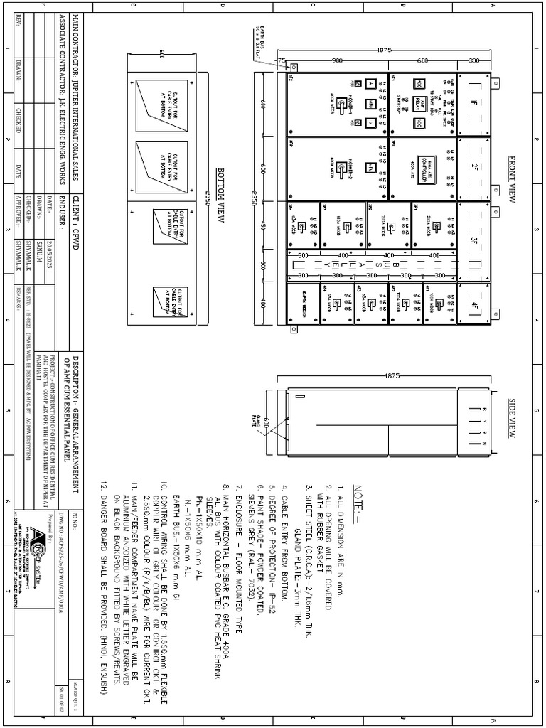 AMF Panel General Arrangement Drawing | PDF