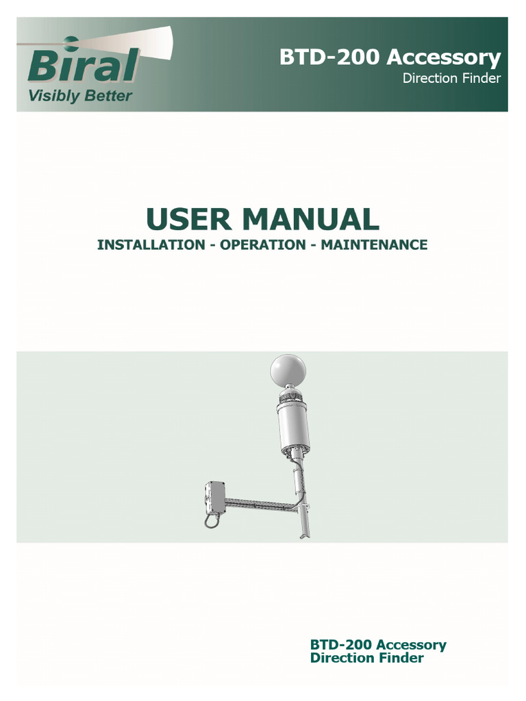 BTD-200 Direction Finder Manual | PDF | Lightning | Rain