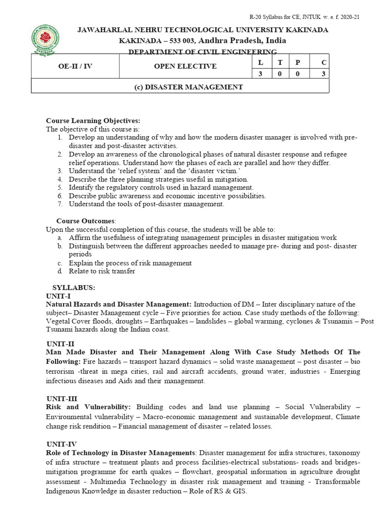 Disaster Management | PDF | Natural Disasters | Emergency Management