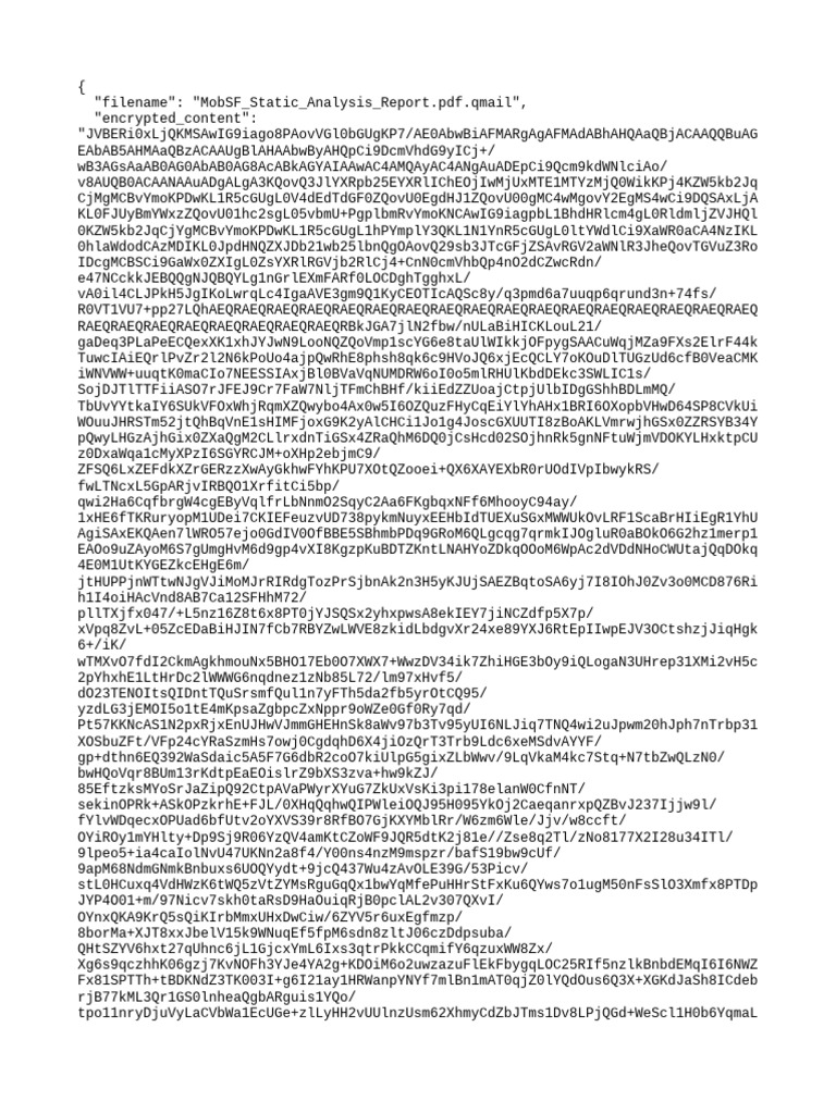 Mobsf Static Analysis Report Pdf