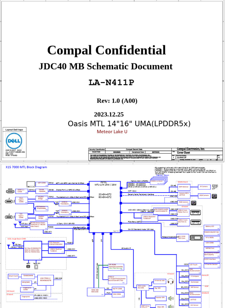 Compal LA-N411P Schematic Document | PDF | Usb | Computer Science