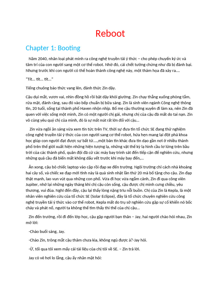Reboot Chaper 1 | PDF