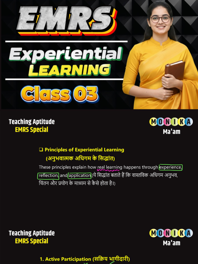 EMRS Experiential Learning Class 3 | PDF