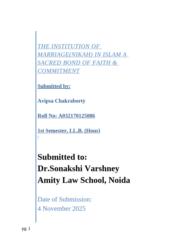 Document From Adv Vinit Rai | PDF | Sharia | Marriage