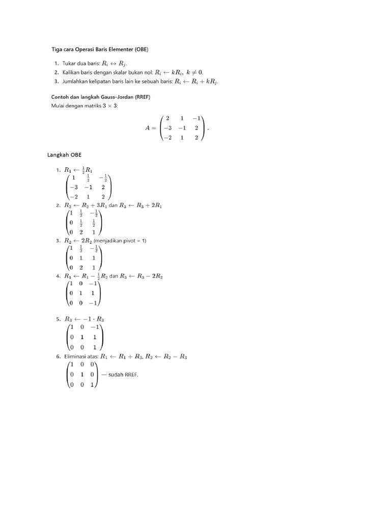 STMA4113 Aljabar Linear Elementer Diskusi 2 | PDF
