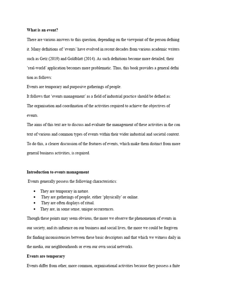 What Is An Event | PDF