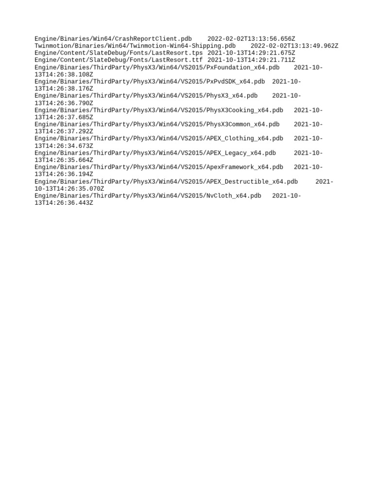 Win64 Engine Binaries and Files | PDF