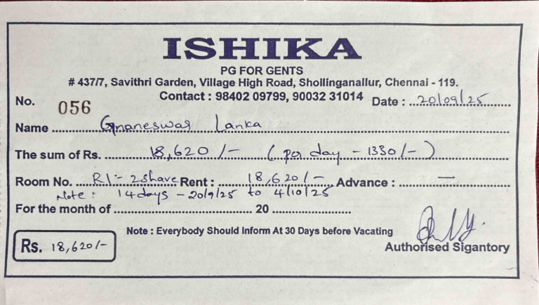 Ishika PG Rent | PDF