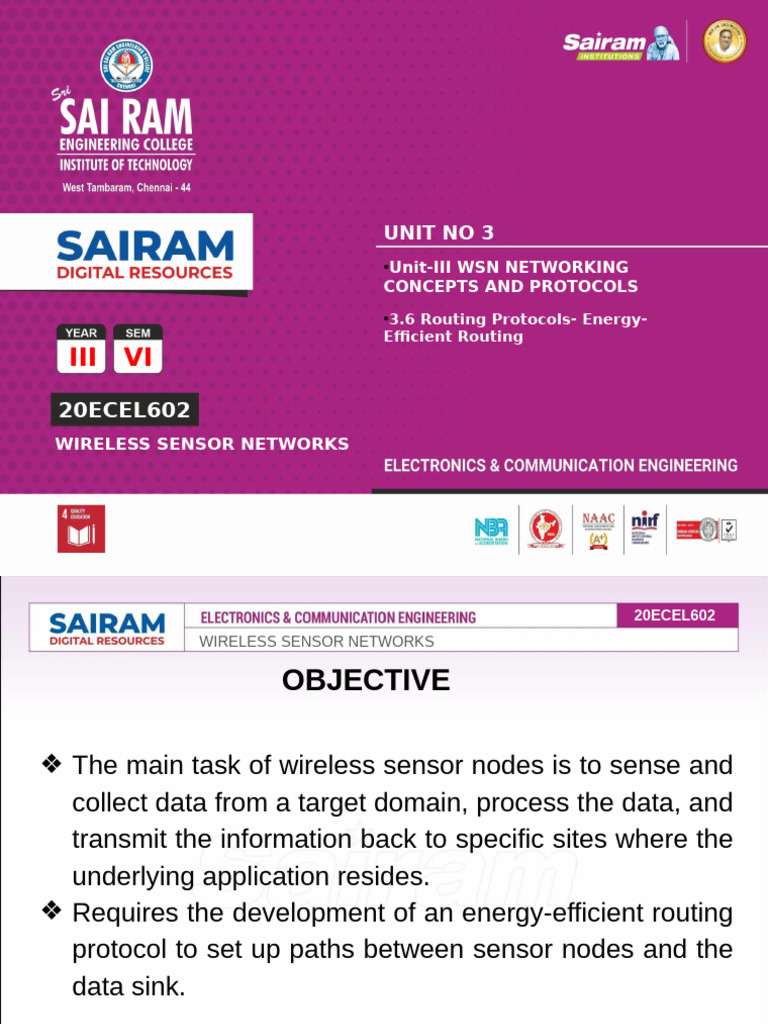 Energy-Efficient Routing in WSNs | PDF | Wireless Sensor Network | Routing