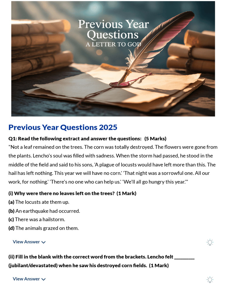 Previous Year Questions on 