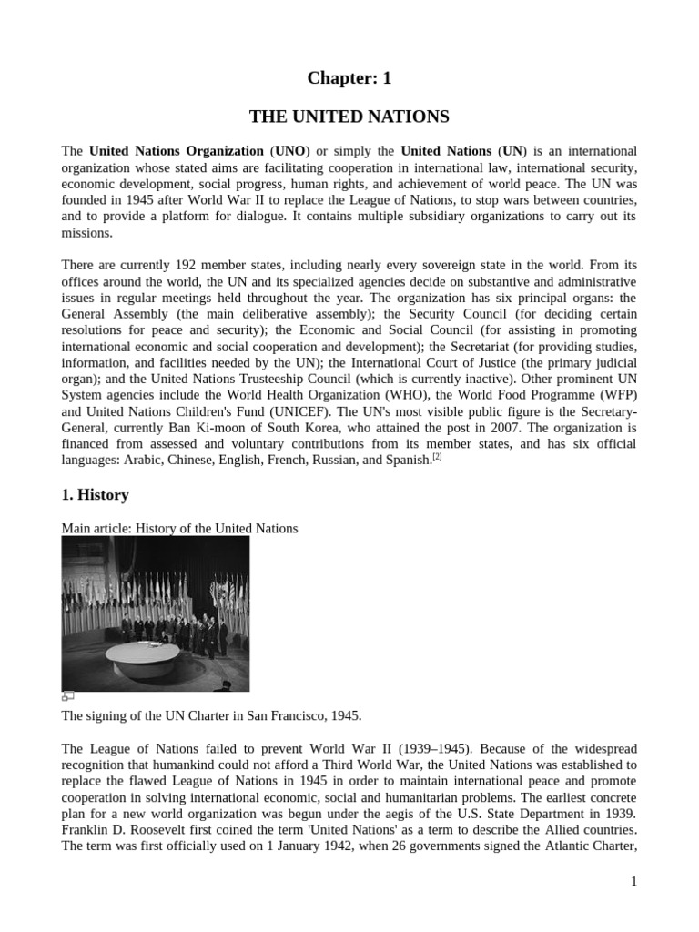Overview of the United Nations | PDF | European Union | United Nations