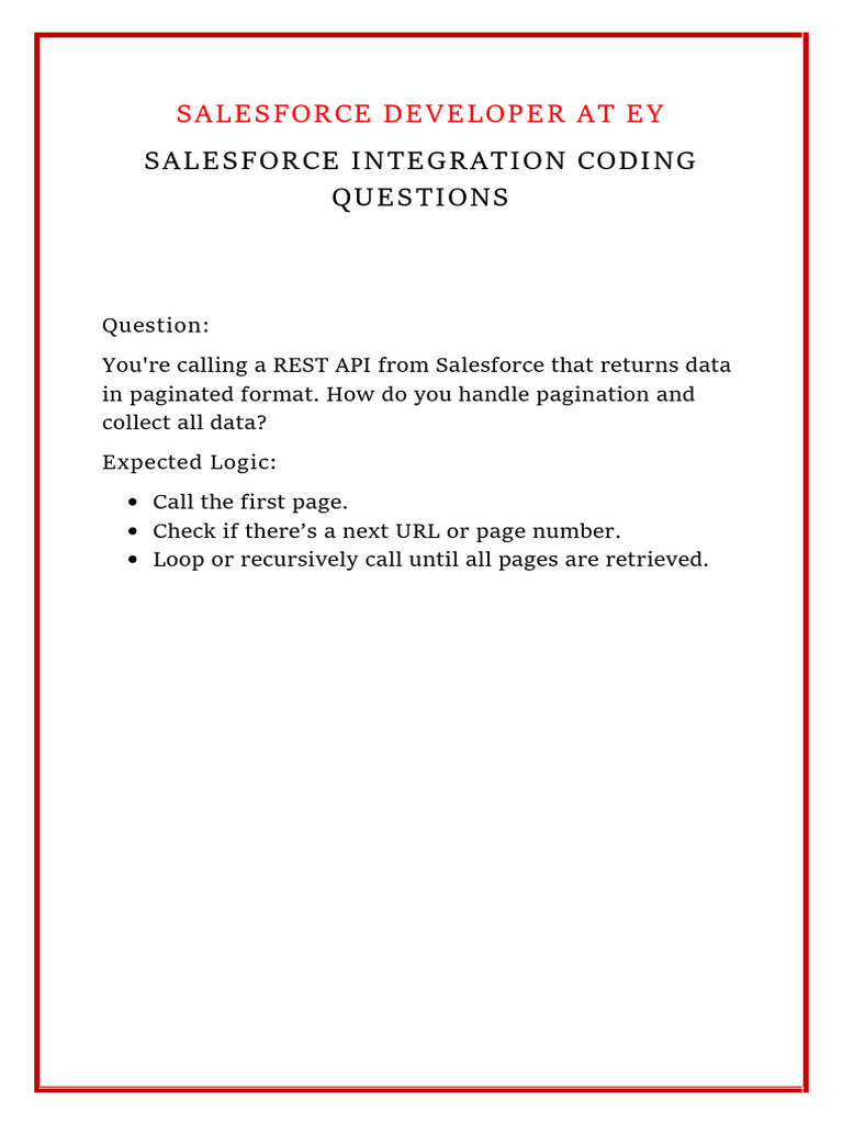 Salesforce Developer Integration Q&A | PDF