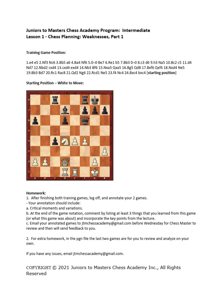 Chess Planning: Weaknesses Part 1 | PDF | Chess Openings | Chess