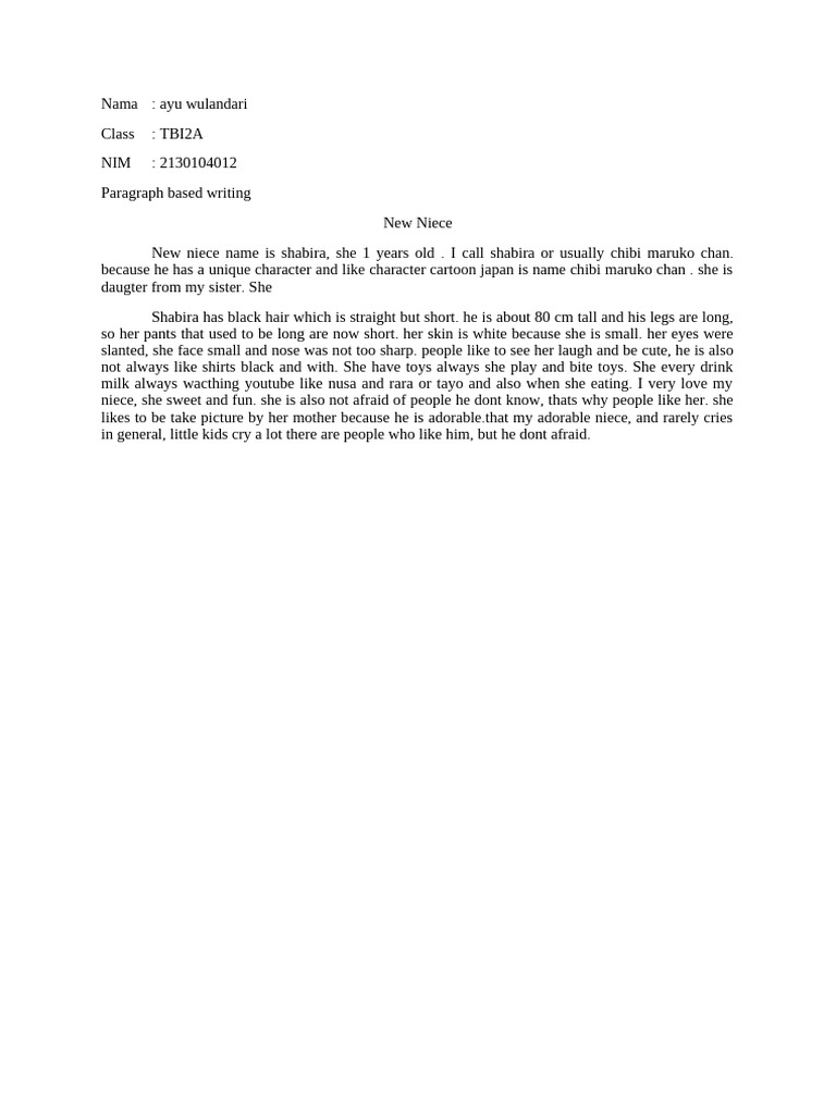 Paragraph Based Writing | PDF
