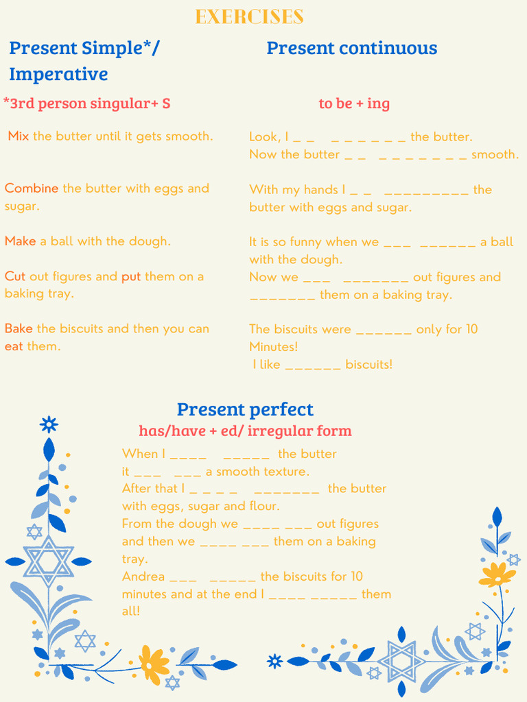 Cooking and Tenses | PDF