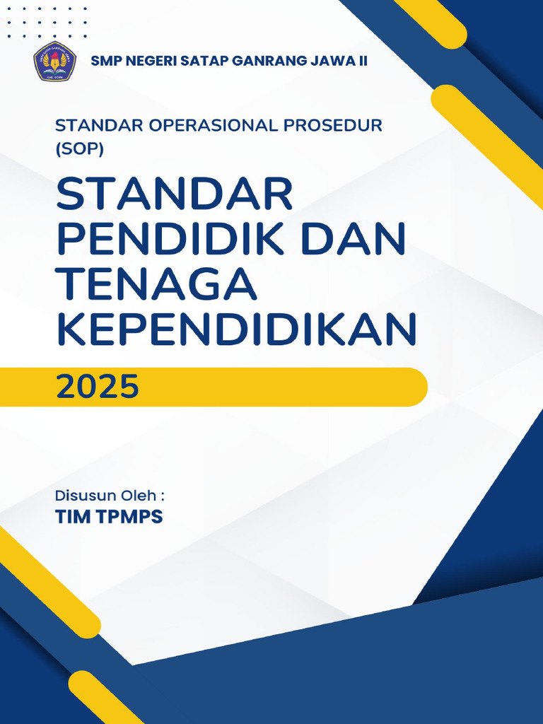 SOP Pendidik dan Tenaga Kependidikan SMP | PDF