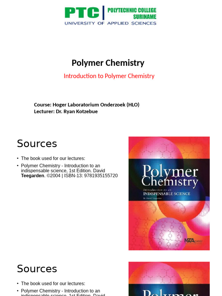 Polymer Chemistry Course Overview | PDF | Polymers | Thermoplastic