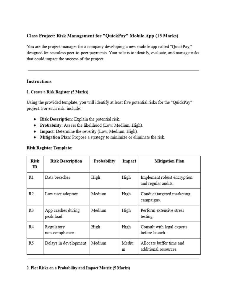 Project Guidelines | PDF | Risk | Risk Management