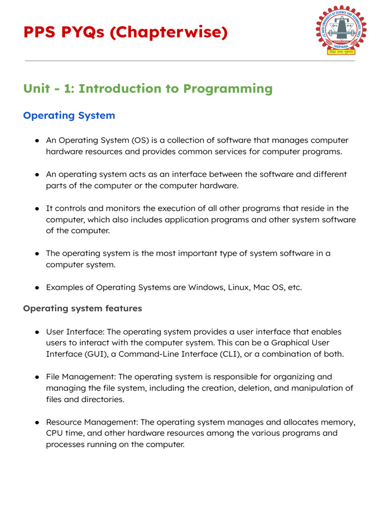 PPS PYQs (Topicwise) | PDF | Parameter (Computer Programming ...