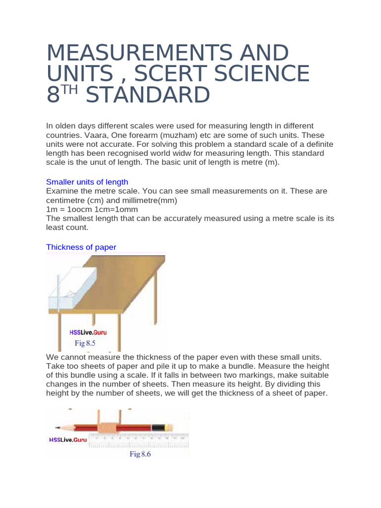 Understanding Measurements and Units in Science | PDF | Length | Density