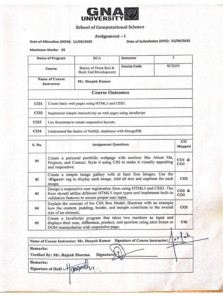 Assignment 1 | PDF