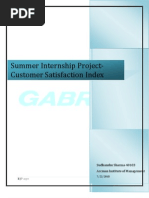 Summer Internship Project-Sudhanshu Sharma (PGDM 2009-11,40103)