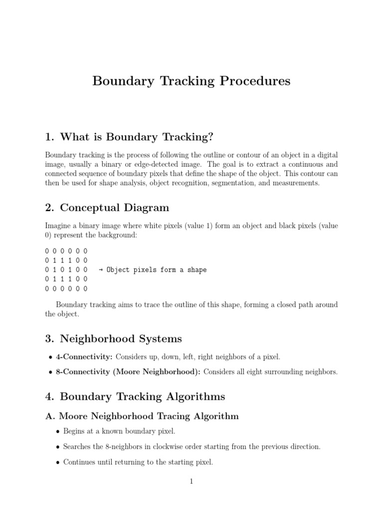 Boundary Tracking Techniques in Imaging | PDF | Applied Mathematics ...