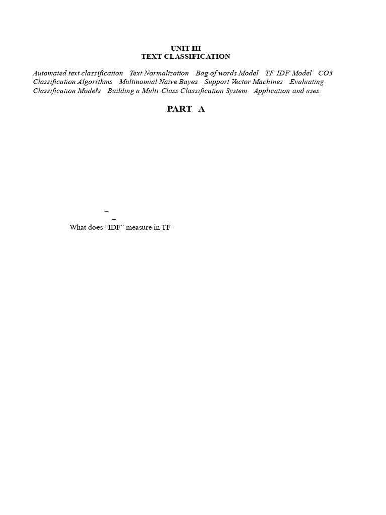 Text Classification and Clustering Techniques | PDF | Support Vector ...