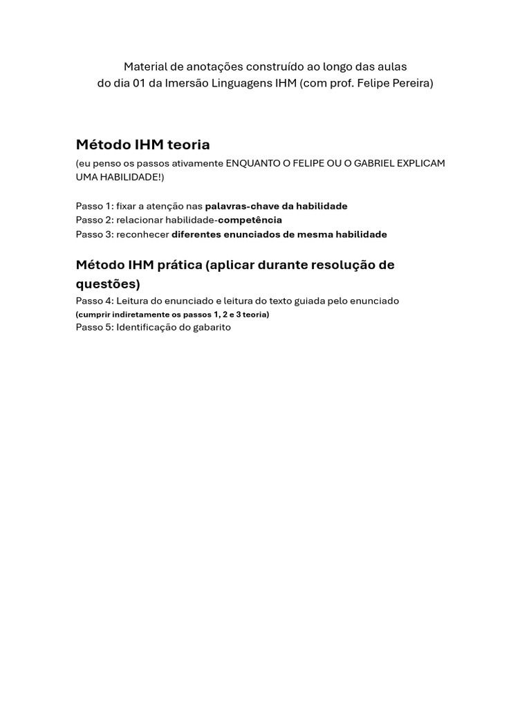 Anotações da Imersão Linguagens IHM | PDF | Educação em Artes Liberais ...