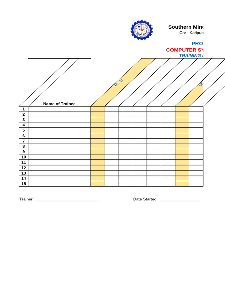 Training Progress Chart for Trainees | PDF