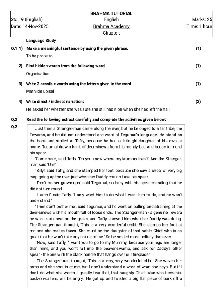 9th Grade English Language Study Guide | PDF