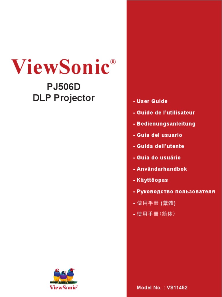 ViewSonic PJ506D Projector User Guide Projector Manual 3541 PDF
