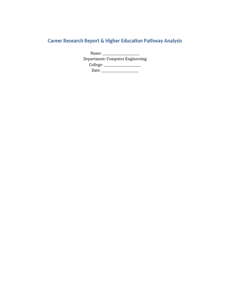 Career Research Report Computer Engineering | PDF | Computer ...