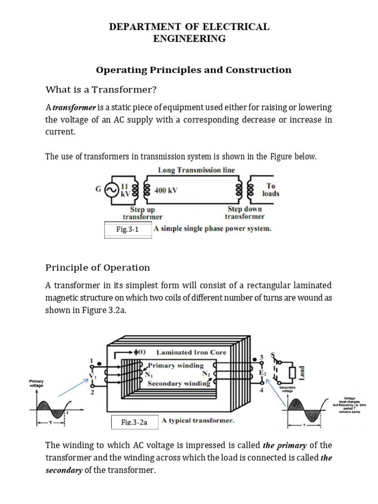 Transformer Operation and Design Principles | PDF | Transformer ...