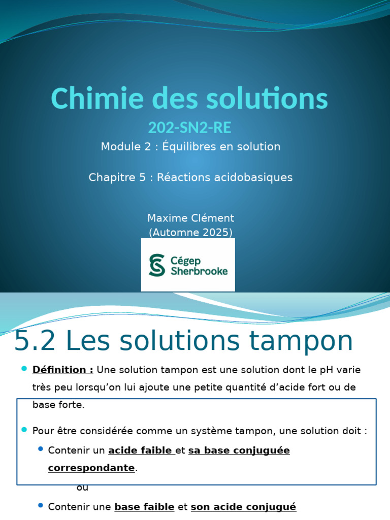 Sol - Module 2 Chapitre 5 - A25 | PDF | Titrage | Chimie