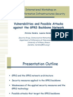 Vulnerabilities and Possible Attacks Against The GPRS Backbone Network