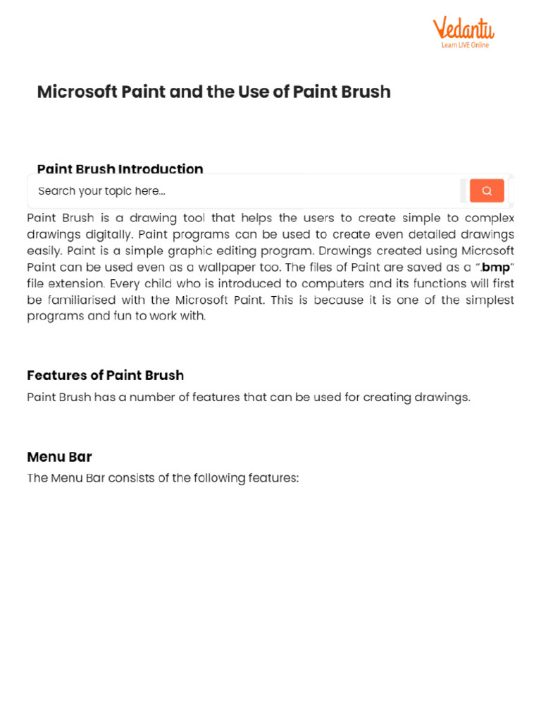 Microsoft Paint and The Use of Paint Brush | PDF