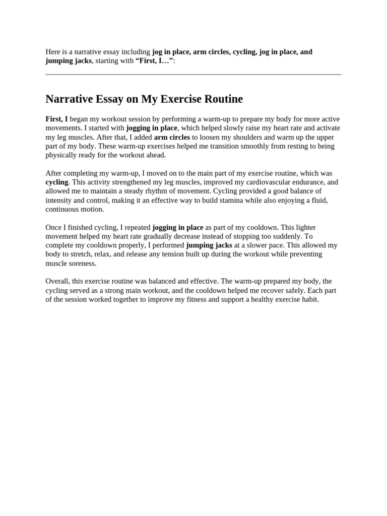 My Balanced Exercise Routine Explained | PDF