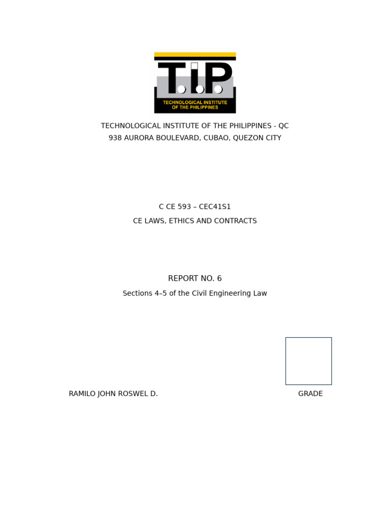 Report 6 - Section 4-5 | PDF | Engineering | Engineer