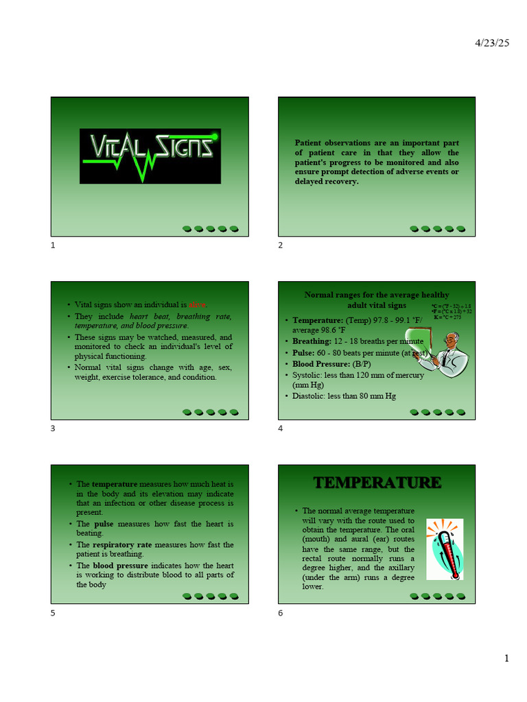 Understanding Vital Signs and Their Importance | PDF | Blood Pressure ...