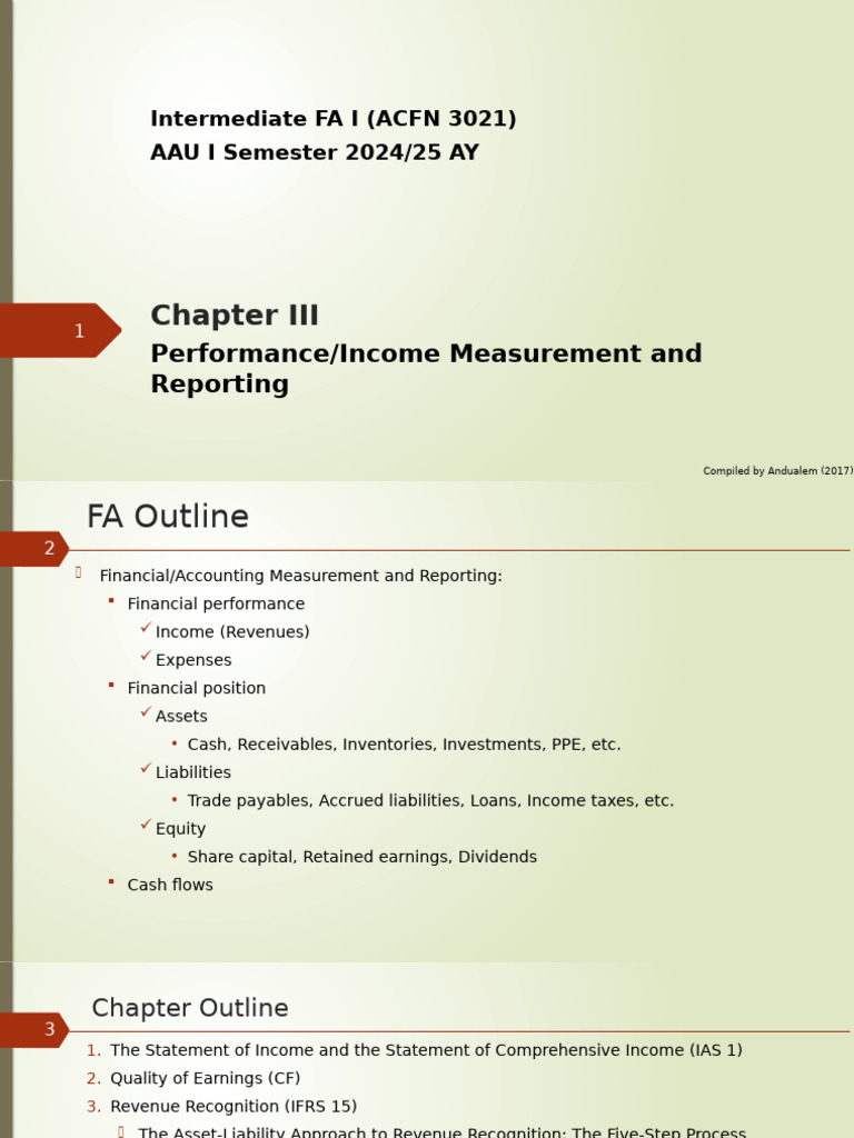 IFA1 - Ch03 - Performance Measurement & Reporting | PDF | Income ...